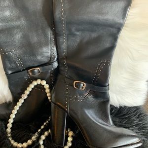 Black studded boot